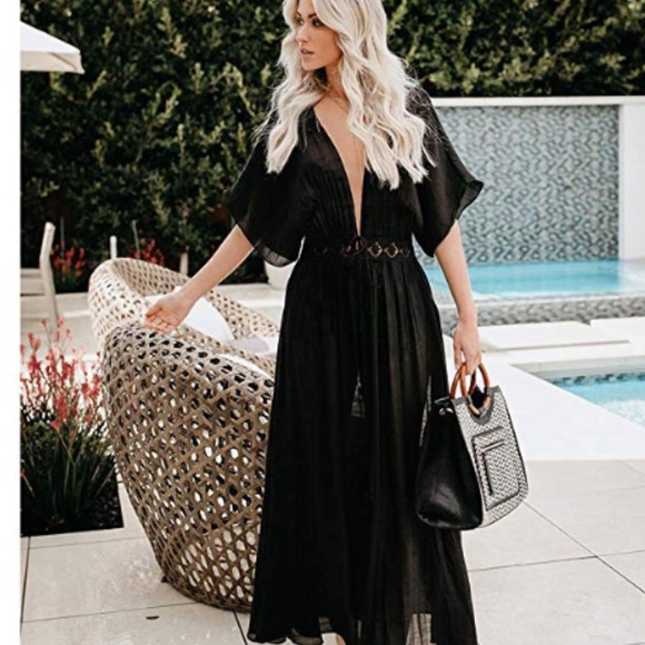 MASON  Tie-Front Maxi Dress - Picture 3 of 8